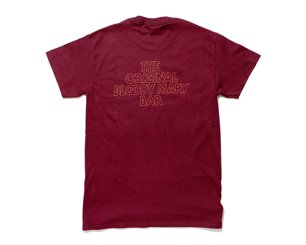 "Original Bloody Mary Bar" Burgundy T-Shirt